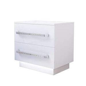 higoh bedside table drawer bedside table storage rack with handles, bedroom living room furniture