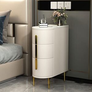 HIGOH Bedside Table Bedside Cabinet Table for Bedroom Furniture Storage Cabinet Modern Bed Side Table Light Luxury Bedside Cabinet