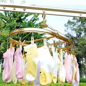 LIUZH Sock Drying Artifact Drying Sock Rack Aluminum Alloy Hanging Sock Rack Multi-Clip Towel Underwear Drying Rack ( Color : White-Fruit peach5 , Size : 32 Clips )