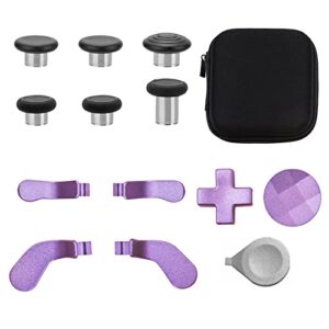 elite series 2 thumbsticks, d-pads, paddles trigger buttons replacement with tools for xbox one elite series 2 controller model1797 & elite series 2 core (purple)