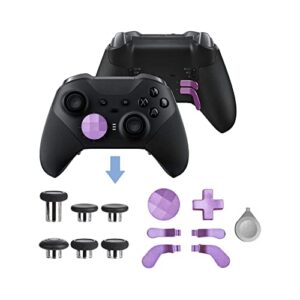 Elite Series 2 Thumbsticks, D-Pads, Paddles Trigger Buttons Replacement with Tools for Xbox One Elite Series 2 Controller Model1797 & Elite Series 2 Core (Purple)