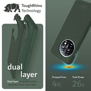 TUDIA DualShield Grip Designed for OnePlus 11 Case 5G (2023), [MergeGrip] Dual Layer Shockproof Slim Military Grade Non-Slip Tough Heavy Duty Protective Phone Case Cover (Pine Green)