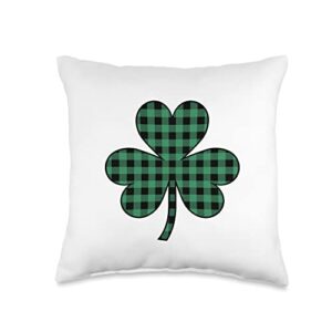 saint patricks day shirts 4u st patricks day shirt irish women men plaid graphic shamrock throw pillow, 16x16, multicolor