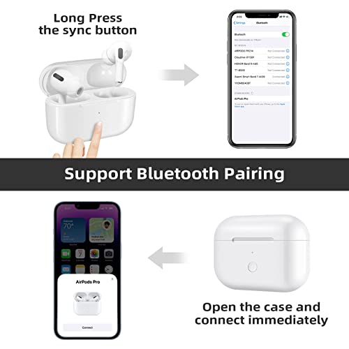 CIVPOWER Charging Case Only Compatible with Air Pod Pro 1st & 2nd Gen, Charger Case Replacement Compatible for Pro,Wireless Charger Case with Bluetooth Pairing Sync Button