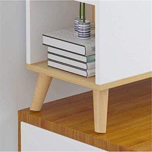 GELTDN Wood Bookcase Book Shelf Storage Display Rack Organizer Holder with Drawer, 3 Tier Shelf, Magazine Cabinet Table, for Home, Office Use