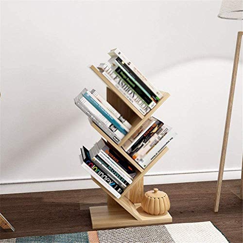 GELTDN 4-Tier Bookcase Tree Bookshelf Book Rack Display Storage Magazine Rack, for Books, Magazines, CDs and Photo, for Living Room, Home Office