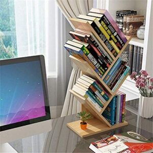 GELTDN 4-Tier Bookcase Tree Bookshelf Book Rack Display Storage Magazine Rack, for Books, Magazines, CDs and Photo, for Living Room, Home Office