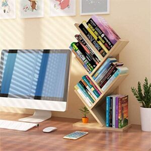 GELTDN 4-Tier Bookcase Tree Bookshelf Book Rack Display Storage Magazine Rack, for Books, Magazines, CDs and Photo, for Living Room, Home Office