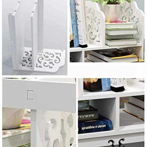 GELTDN Bookshelf Small On The Desk Simple Multifunctional Storage Shelf Convenient and Practical, A Good Product to Enhance The Taste of Home Life
