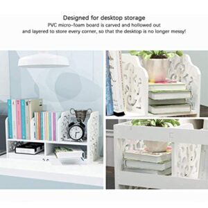GELTDN Bookshelf Small On The Desk Simple Multifunctional Storage Shelf Convenient and Practical, A Good Product to Enhance The Taste of Home Life
