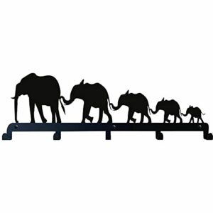 dekadron wall-mounted coat rack, metal wall hanger, elephant metal coat rack, wall mount hanger, home decoration, hat rack, key rack, entryway coat hooks, metal rack, coat hook, 24x10 inches