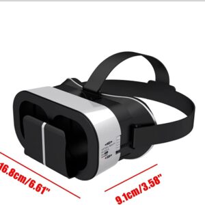 VR Glasses 3D Virtual Reality Smart Digital Glasses Headset for 4.0-6.7", Compatible with iOS and Android Systems, for IMAX Movies and Games with Remote Control