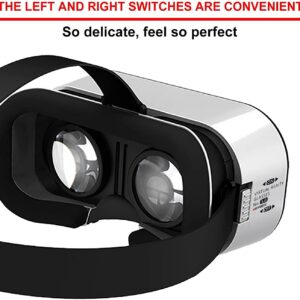 VR Glasses 3D Virtual Reality Smart Digital Glasses Headset for 4.0-6.7", Compatible with iOS and Android Systems, for IMAX Movies and Games with Remote Control