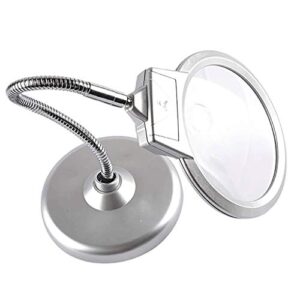 SFMZCM Desktop lamp Magnifying Glass for The Elderly Reading Mobile Phone Large Lens 30 Times Hose Adjustable Angle