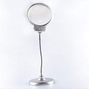 SFMZCM Desktop lamp Magnifying Glass for The Elderly Reading Mobile Phone Large Lens 30 Times Hose Adjustable Angle