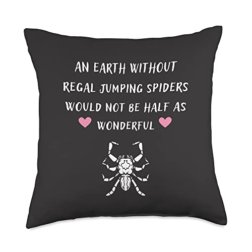 Regal Jumping Spider Merch An Earth Without Regal Jumping Spiders Throw Pillow, 18x18, Multicolor