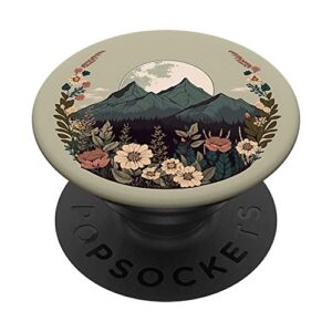 boho chic floral moon forest nature mountain retro for girls popsockets swappable popgrip
