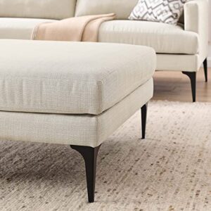 Modway EEI-6015-BEI Evermore Upholstered Fabric Ottoman, Beige