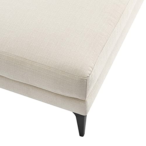 Modway EEI-6015-BEI Evermore Upholstered Fabric Ottoman, Beige