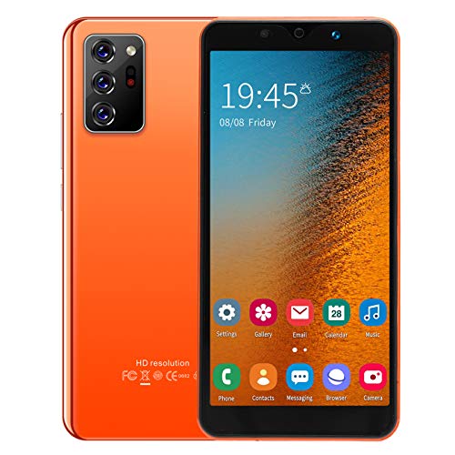 Qiilu Phone Unlocked Cell Phone Note30 Plus 5.72In Dual Cards Dual Standby Smartphone 512Mb 4Gb(Violet) (Orange)