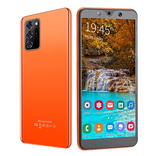 Qiilu Phone Unlocked Cell Phone Note30 Plus 5.72In Dual Cards Dual Standby Smartphone 512Mb 4Gb(Violet) (Orange)