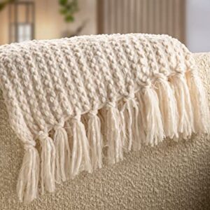 Lumina Lou Knitted 50"x70" Oversized Throw for Couch & Bed - Super Soft & Cozy Chenille Knit Decorative Blanket