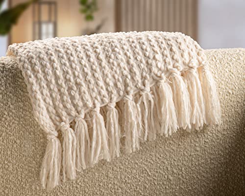 Lumina Lou Knitted 50"x70" Oversized Throw for Couch & Bed - Super Soft & Cozy Chenille Knit Decorative Blanket