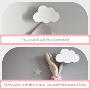 Zerodeko 4pcs Bathroom Wall Hooks Cloud Coat Hooks Hat Cloud Key Hooks Entryway Wall Hangers Key Holder Wall Mounted Towel Holder Kids Coat Mount Decorative Wall Child Wood Heavy