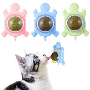 catnip ball ‖ catnip balls for cats wall: silvervine for cats, 3-piece silvervine catnip cat toys for indoor cats, edible cat nips organic ball, cute silvervine cat toy