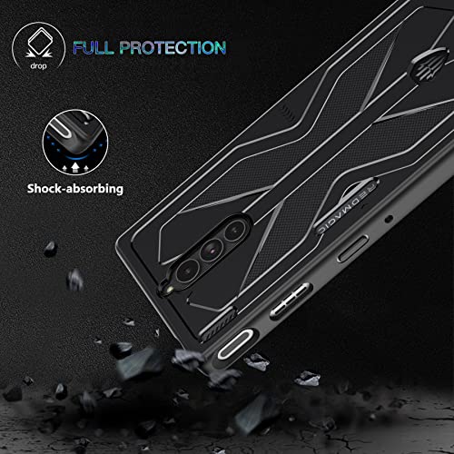 Cresee Case for Red Magic 8 Pro/Red Magic 8S Pro, Flexible TPU Cover Anti-Scratch Shockproof Phone Case for Nubia RedMagic 8 Pro/8S Pro, Black
