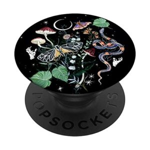 aesthetic snake butterfly mushroom stars and moon flowers popsockets swappable popgrip