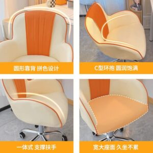 HNKDD Rotating Adjustable Office Chair Girls Bedroom Computer Chair Study Room Student Dormitory Back