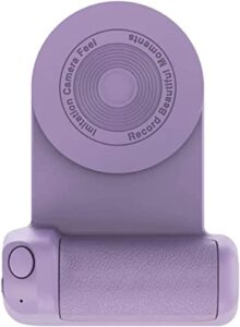 magnetic camera handle bluetooth bracket, magnetic handle photo stand, selfie phone camera grip (no wireless charge, purple)