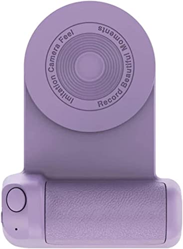 Magnetic Camera Handle Bluetooth Bracket, Magnetic Handle Photo Stand, Selfie Phone Camera Grip (No Wireless Charge, Purple)