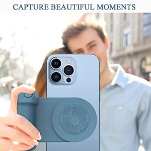 Magnetic Camera Handle Bluetooth Bracket, Magnetic Handle Photo Stand, Selfie Phone Camera Grip (No Wireless Charge, Purple)