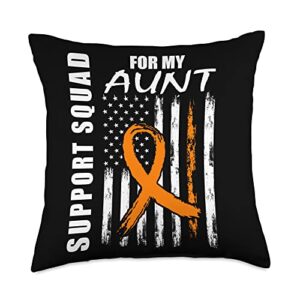 multiple sclerosis awareness products ms gifts ms aunt multiple sclerosis awareness american flag support throw pillow, 18x18, multicolor