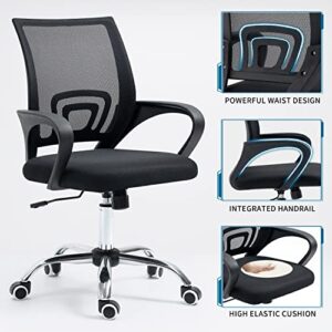 ALINUNU Office Chair, Ergonomic Office Chair, Mesh Computer Chair, Ergonomic Office Chair, Lumbar Support, Tight Sponge, Comfortable Sitting, Adjustable Executive Office Chair