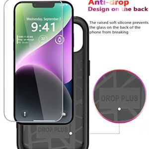 Diverbox Designed for iPhone 14 Plus case with Screen Protector Camera Lens Cover Heavy Duty Shockproof Shock-Resistant Cases for Apple iPhone 14 Plus Phone 6.7 inch (Black)