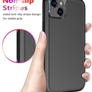 Diverbox Designed for iPhone 14 Plus case with Screen Protector Camera Lens Cover Heavy Duty Shockproof Shock-Resistant Cases for Apple iPhone 14 Plus Phone 6.7 inch (Black)