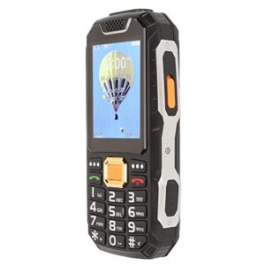 2g senior cell phone unlocked, 2.8 inch hd screen sos large buttons dual sim phone with emergency light, 13800mah battery senior basic phone (black)