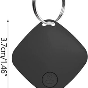 Portable Tracker Wireless Bluetooth 5.0 Smart Anti-Loss Real-Time Mini-Tracking Locator Item Detector Device for Pets, Keys, Wallets, Small Items (Black)