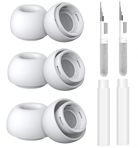 OOTSR 3 Pairs Replacement Ear Tips for AirPods Pro/AirPods Pro 2,Silicon Ear Tips with 2 Pcs Cleaning pens,Earpads for Airpod pro(S/M/L)