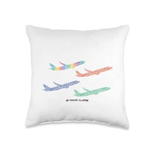 pinchy clarke - apparel - clothing soaring into new heights throw pillow, 16x16, multicolor