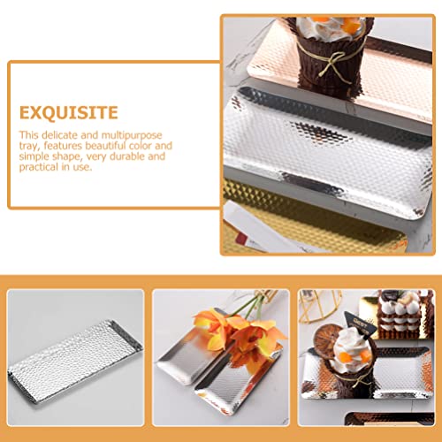 Zerodeko Decorative Tray Decorative Tray Bathroom Vanity Trays Stainless Steel Towel Trays Jewelry Serving Tray Guest Towel Organizer Countertop Decoration () Perfume Tray Perfume Tray