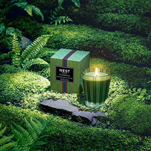 NEST Fragrances Midnight Moss & Vetiver Scented Classic, Long-Lasting Candle for Home, 8.1 oz, 8 Oz