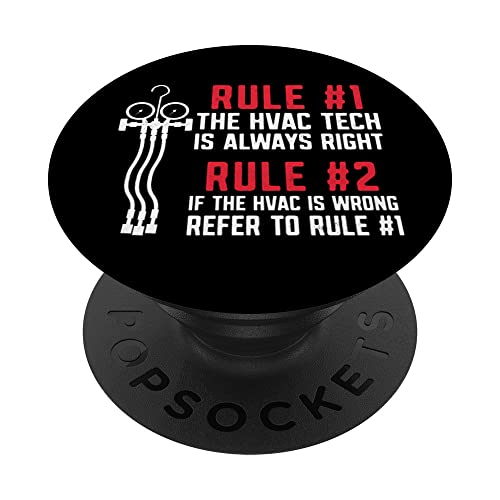 HVAC Technician Tech Vintage Rule #1 The Hvac Tech Is Always PopSockets Swappable PopGrip