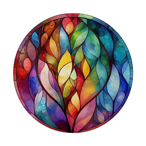 beautiful Watercolor stained glass PopSockets Standard PopGrip