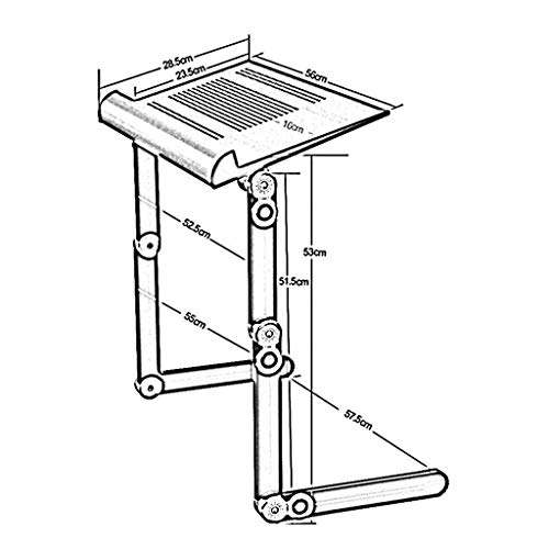 QDLZLG Foldable Computer Desk, Laptop Support Adjustable Height and Angle, Lazy Computer Desk