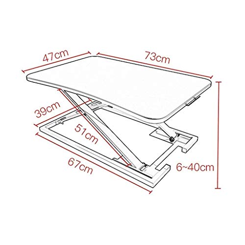 QDLZLG Standing Computer Desk, Height Adjustable Stand, Foldable Laptop Desk, Easy Move