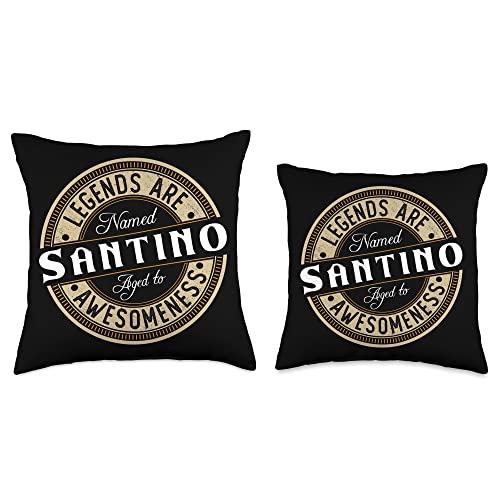 Funny accessories for men named Santino Legends are Named | Santino Throw Pillow, 16x16, Multicolor